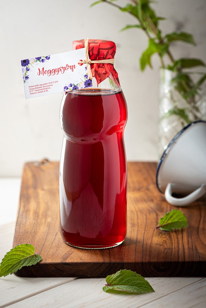 Szörp termékfotózás Marketingphoto